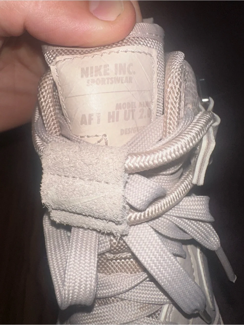 Nike High-Top Sneakers in Pale Pink